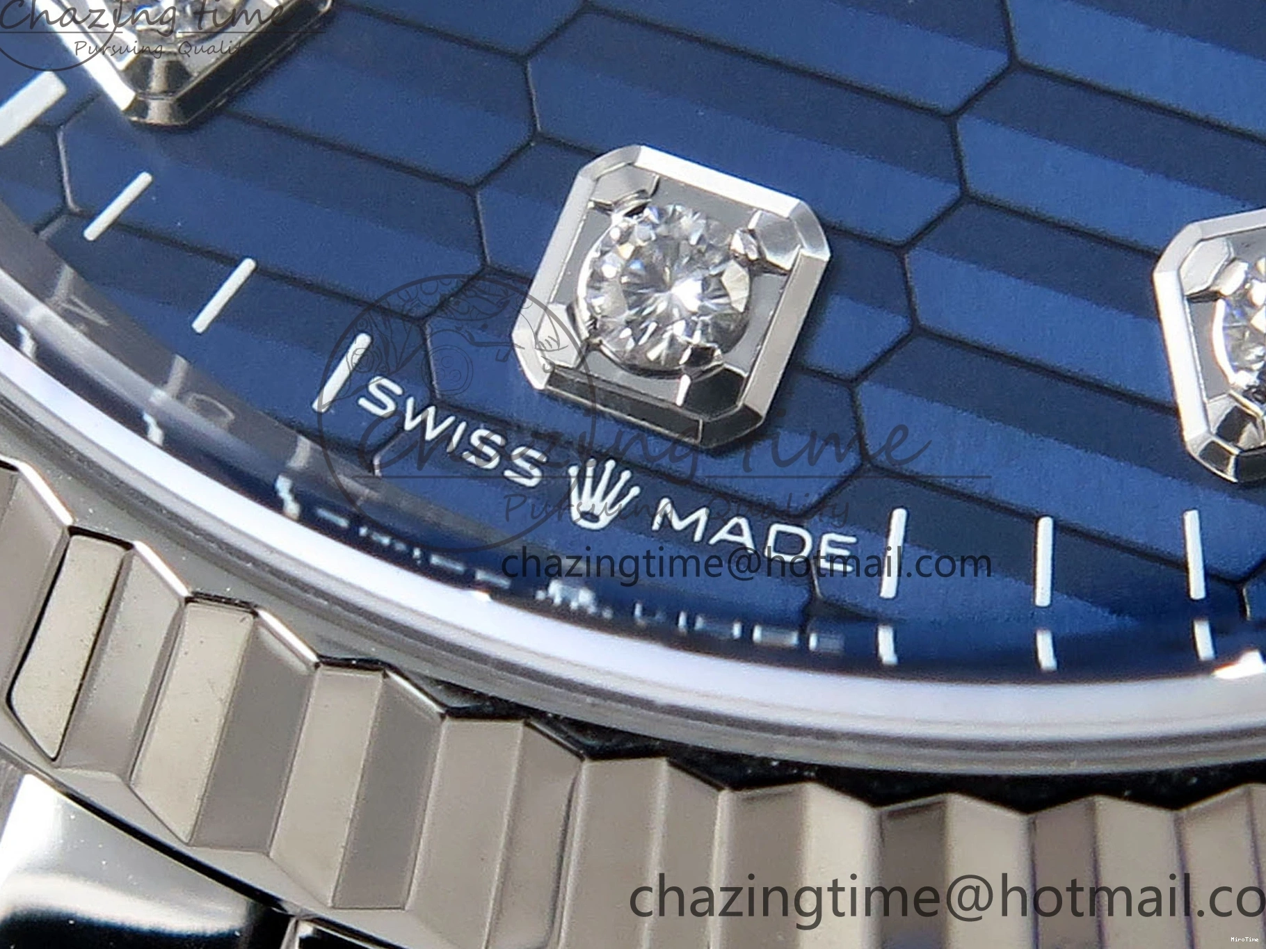 MiroTime 0424 FastDry DateJust 36 126234 Clean 1:1 Best Edition 904L Steel Blue Textured Diamonds Dial on Jubilee Bracelet VR 1967
